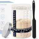 Sourdough Starter Kit -40oz Thick Glass Sourdough Starter Jar Sour Dough Container for Bread Baking Includes Guide Sourdough Container Perfect Sourdough Bread Baking Gift for Home Bakers (1-pack)