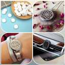 50pcs Refillable Car Air Freshener Pads, 0.7 Inch Car Air Vent Clip Replacement Felt Pads, Unscented White Oil Perfume Refill Pads for Car Necklace Bracelet Diffuser