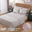 CASAAGUSTO Full Comforter Set, 7 Pieces Bed in a Bag Full Pinkish Floral Comforter Set with Flowers Leaves Pattern, Soft Seersucker Design All Season Full Size Bedding Set