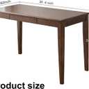 Solid Wood Desk with Drawer, Wooden Home Office Desk for Work, Student Computer Desk for Small Spaces, Gaming Study PC Desk for Bedroom, Easy to Assemble (Walnut Color 39 inch), 39" W x 24" L x 30" H