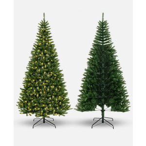 8ft Corner Artificial Christmas Tree with 1137 Tips & 360 Warm White LED Lights