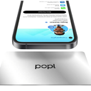 Popl Smart NFC Business Card - Sleek Modern Digital Business Card w/Instant App-Free Sharing - Customizable NFC Cards Compatible w/iPhone & Android (Stainless Steel Metal)