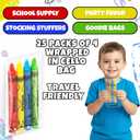 Bulk Crayons 100 Pack (25 Sets of 4) - Individually Wrapped Crayons Party Favors for Kids, Restaurants, Classrooms, Birthday Goodie Bags, School Supplies, Travel, Toddler Coloring, Non-Toxic
