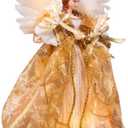 Kurt S. Adler 12-Inch UL 10 Clear Light Gold Angel Treetop, Multicolor