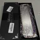 Bling Car Rear View Mirror, 10.51 Inch HD Glass Wide Angle Rearview Mirrors, Clip-on Crystal Diamond Panoramic Rear View Mirror Accessories, Bling Car Decorations for Women (Purple)