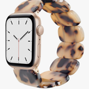 Heesch Tortoise Stretchy Watch Band Compatible with Apple Watch Serise Ultra/SE/8/7/6/5/4/3/2/1, Resin Cute Watch Strap Wristband for iWatch Bracelet for Women Men Girls, 38/40/41mm, Oval Version