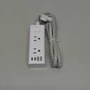 Power Strip Surge Protector - One Beat 6 Widely Outlets with 4 USB Ports (2 USB C), 5 Ft Extension Cord Flat Plug, Wall Mount Outlet Extender Small Power Strip for Travel Home Office College Dorm Room