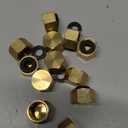 12pcs Brass Pipe Cap, 1/4 Inch NPT Hex Head Pipe Fitting Caps with Rubber Gasket Faucet Valve Caps Brass Compression Cap for Closing off Pipes