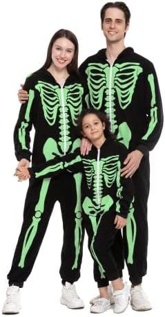 Spooktacular Creations Halloween Skeleton Costume, Family Matching Skeleton Costume for Halloween Cosplay Party S
