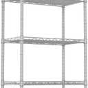 REGILLER 5-Wire Shelving Metal Storage Rack Adjustable Shelves,Standing Storage Shelf Units for Laundry Bathroom Kitchen Pantry Closet,(Silver,11.8" D x 21.2" W x 53.5" H)