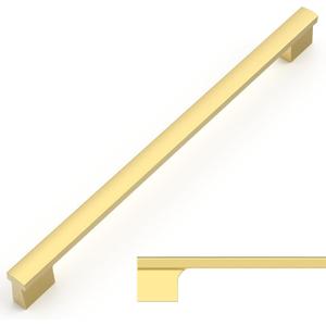 Amerdeco 6 Pack Brushed Gold Cabinet Pulls 12.5 Inch(320MM) Hole Centers Kitchen Cabinet Handles Hardware for Cabinets Cupboard Handles Drawer Pulls ZH0026