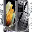 SPIDERCASE for Samsung Galaxy S21 Ultra Waterproof Case,IP68 Waterproof and Built-in Screen Protector 360 Full Body Underwater Case Shock-Proof and dust-Proof Galaxy S21 Ultra Case 6.8-inch,Purple