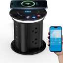 Redcomets APP Remote Control Pop Up Outlet,6AC/4USB,15W Wireless Charger
German motorized Pop up Countertop outlet,15W Wireless Charger, 6AC/4USB (20W PD), APP Remote Control, free 4.92in hole saw., Black
