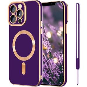 3 x iPhone 11 Pro Max Case, MagSafe Compatible, Purple, Metal, Snap-On