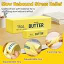 2Pcs Giant Butter Squishy Set Include 1Pc 9.45 Inch and 1Pc 5.5 Inch Large & Mini Squeezy Butter Stick, Fidget Toys for Adult 14oz Stress Relief Slow Rising Fun Party Favor
