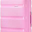 Kono Carry On Luggage 28 Inch Checked-Large Hard Shell Travel Trolley 4 Spinner Wheels Lightweight Polypropylene Suitcase with TSA Lock, Pink
