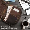 ELIZO Leather Bible Cover for Men Bible Case Women Holder Carrying Organizer Wrap Sleeve Protector Christian Religious Gift Cross Bookmark Large Antique Brown