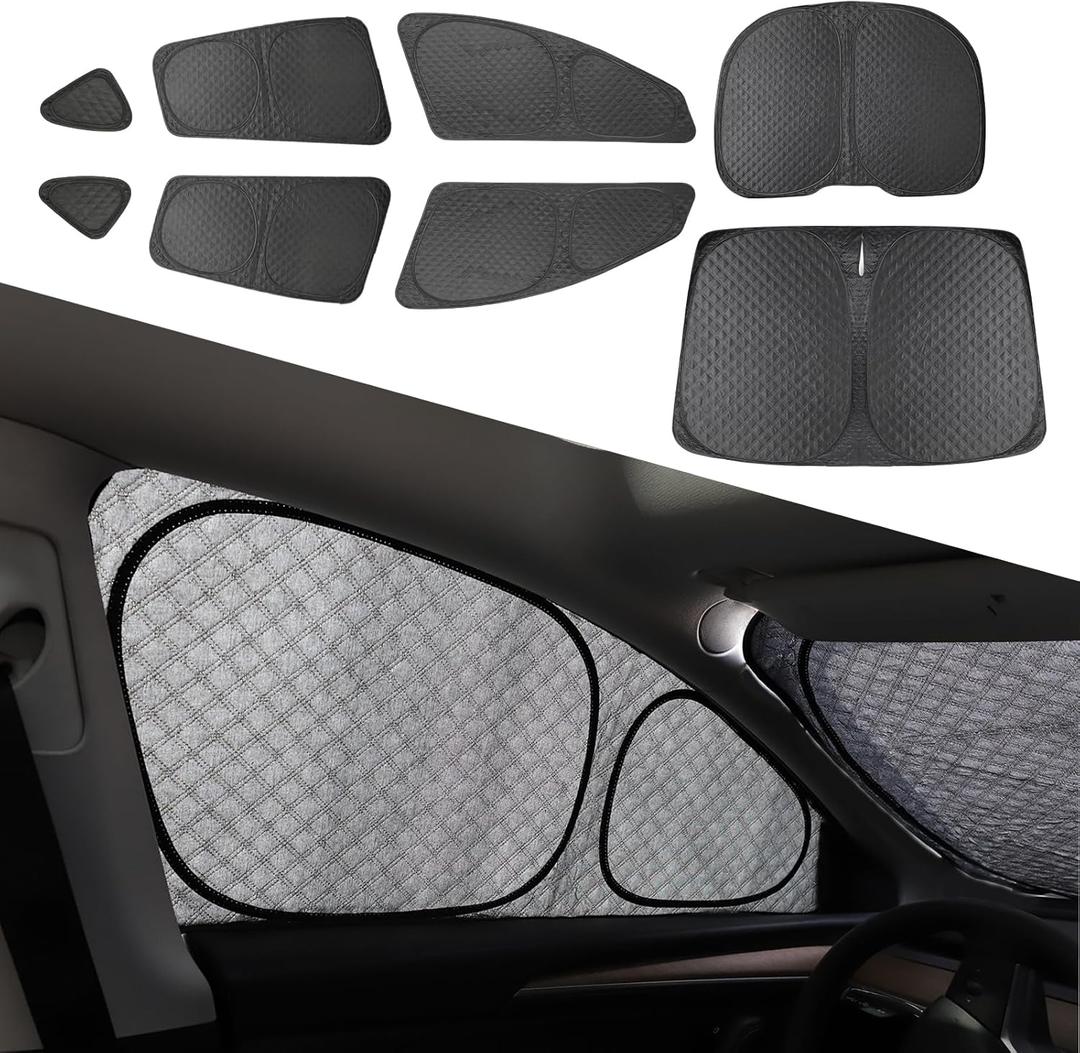 8PCS Upgraded for Tesla Model Y Window Shade Covers Thicker 5-Layer Material Sun Darker Windshield Sunshade Side Window Privacy Shade for Tesla Model Y Accessories 2024 2023 2022 2021 2020 8PCS Upgraded for Tesla Model Y Window Shade Covers Thicker 5-Layer Material Sun Darker Windshield Sunshade Side Window Privacy Shade for Tesla Model Y Accessories 2024 2023 2022 2021 2020