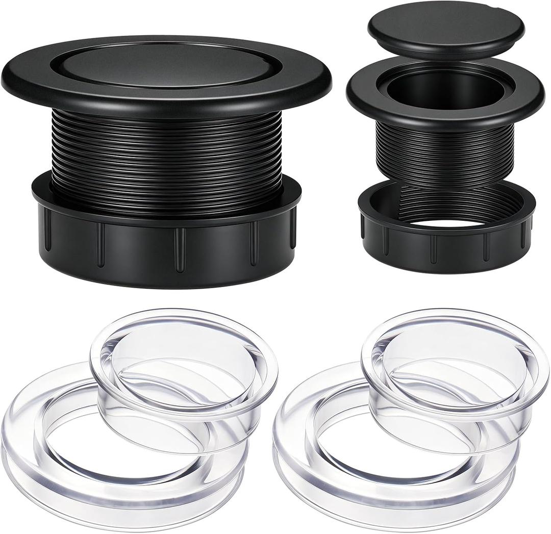 2 Pack Table Umbrella Hole Ring Plug Cap Set, Outdoor Parasol Table Hole Cover Insert for Patio, Yard, Garden, Camping, Pool