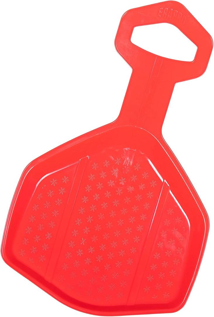 Snow Sled Board for Adults- Winter Plastic Skiing Board with Handle- Snow, Grass, Sand Mat Ski Pad Sled (1)