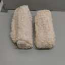 Neelvin Set of 2 Faux Fur Throw Pillow Covers 24x24 Inch Beige Cozy Soft Solid Decorative Pillowcases Thick Plush Sheepskin Cushion Case for Chair and Couch Sofa Bedroom