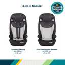 Safety 1st Grand 2-in-1 Booster Car Seat, Converts from High Back to Belt-Positioning Booster, High Back Seat for Kids 40-65, and Belt-Positioning 40-100 Pounds, Black Sparrow