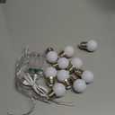 jojomis Battery Powered 5ft 10 LED Globe String Lights for Garden Warm White 1.5m