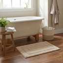 GRANNY SAYS Bathroom Rugs Non Slip, 16" x 24", Bath Rugs for Bathroom Washable, Bath Mats for Bath Floor, Microfiber Bath Mat for Tub, Absorbent Bath Rugs for Bath, Khaki