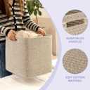 OIAHOMY Storage Cubes, 13 Inch Cube Storage Organizer, Collapsible Storage Bins, Baskets for Organizing, Storage Bins for Shelves-Brown, 2-PACK