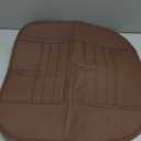 Car Seat Cover, Leather Car Interior Front Bottom Seat Covers with Storage Pocket, Comfortable Anti-Slip Seat Cushion Covers for Car SUV Truck and Van, Car Accessories (Coffee)