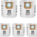 for Shop Vac Bags 15-22 Gallon, Type G 90663 9066300; Type J 90673 9067300 and VF2008 High-Efficiency Disposable Dust Collection Vacuum Filter Bags 5 Pack