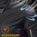 TACVASEN Men's Bomber Jacket Lightweight Casual Spring Fall Windbreaker Zip Up Coat with Pocket (Black), Large
