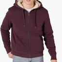 Men's Sherpa-Lined Full-Zip Fleece Hoodie Sweatshirt Size XL