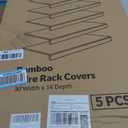 Gashell Wire Shelf Covers, Bamboo Wire Rack Covers for Pantry, Closet (5pcs, 30" W x 16" D)