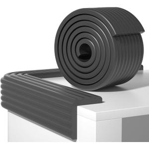Edge Protector,Baby Proofing Baby Edge Protector Strip Safety,Soft Rubber Foam Padding,Edge Corner Guards Protector Corner Edge Bumpers for Furniture (Black, 6.56Ft x 3.93" W x 0.4" Th)