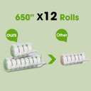 3 x Invisible Tape with Refillable Tape Dispenser, Holiday Supplies and Gift Wrap Tape, Great for Christmas Crafts, Matte Finish, 3/4 in x 650 in 6 Pack