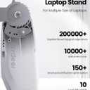 Vaydeer Laptop Stand for Desk, Metal Dual-Mode Design for Desk & Vertical Use, Adjustable Laptop Holder Space Saving Supports MacBook, Chromebook, Surface, Dell (Silver)