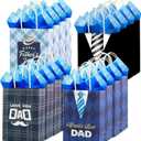 Colodeol 16 Pcs 10.8" Father's Day Bags with Tissue PaperLarge Fathers Day Bag with Handles Fathers Paper Treat Candy Bag Bulk for Dad