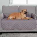 Furhaven Water-Resistant & Reversible 42" Wide Seat Cover Protector for Dogs & Cats, Perfect for Couches, Beds, & Car Seats - Sofa Buddy Bolster Seating Protector - Gray/Mist, Large