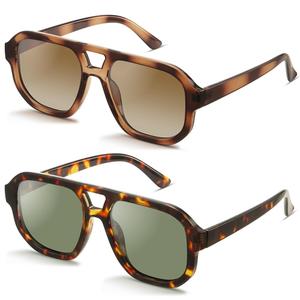 livho Trendy Polarized Square Aviator Sunglasses Women Men Square Eyewear Frame, Retro Sun Glasses for Women Men 2025 Shades