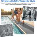 Drainage Non Slip Flooring Mats Swimming Pool Bathroom Anti-Fatigue Rubber Matting 3x10 Ft Heavy Duty Commercial Anti Slip Floor Mats for Garage Restaurant Sauna SPA,Gray/Grey,0.9×3M