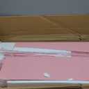 Huuger L Shaped Desk, 47 Inches Computer Desk with Reversible Storage Shelves, Gaming Desk, Corner Desk Home Office Desks, Writing Study Desk with Metal Frame, Pink