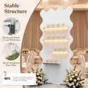 6FT Champagne Wall Holder with LED Light, Party Birthday Event Décor, Wavy