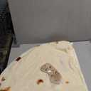 SeaRoomy Burritos Tortilla Blanket, Realistic Food Wrap Blanket Double Sided, Novelty Funny Tortilla Round Soft Blankets (Beige, 47 inches)