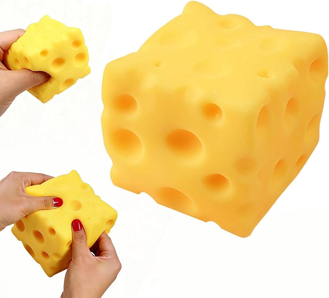 Yellow Cheese Squeeze Toy,Soft Novelty Toy, Rebounding Sensory,Help for Relax,Focus, Sensory Cheese for & Adults, Soft Novelty Rebounding Fidget Toy for Party (2.75 in)