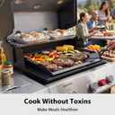 Utheer Griddle Kit, 25" x 16" Pre-Seasoned Cast Iron Flat Top Griddle with 5-Piece Scratch-Free Nonstick Safe Nylon Tools, Universal Grill Griddle for Gas Grill & Stove Top, BBQ, Camping and Cooking