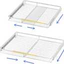 Pull Out Cabinet Organizer 2Pack, Heavy Duty Slide Out Pantry Shelves, Sliding Drawer Pantry Shelf for Kitchen, Living Room, Home, 14.16''-24.16''W x 17.3''D