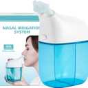 Nasal Irrigation System, Nasal Rinse Machine, Sinus Rinse Machine, Sinus Cleaner Machine with Water Tank & Waste Collection Tank - Nose Cleaner for Sinus,SinusAdult,Allergy Relief - Blue