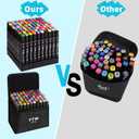 YTW Alcohol Markers, 80 Colors Dual Tip Art markers, Drawing Markers, Coloring Marker for Adults Coloring Drawing, Chisel & Fine