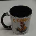 f-caw-f Chicken Fcawf Rooster Coffee Ceramic Mug, Black/White (11 Ounces)